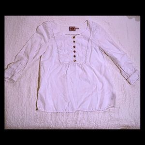 Juicy Couture White Linen Blouse